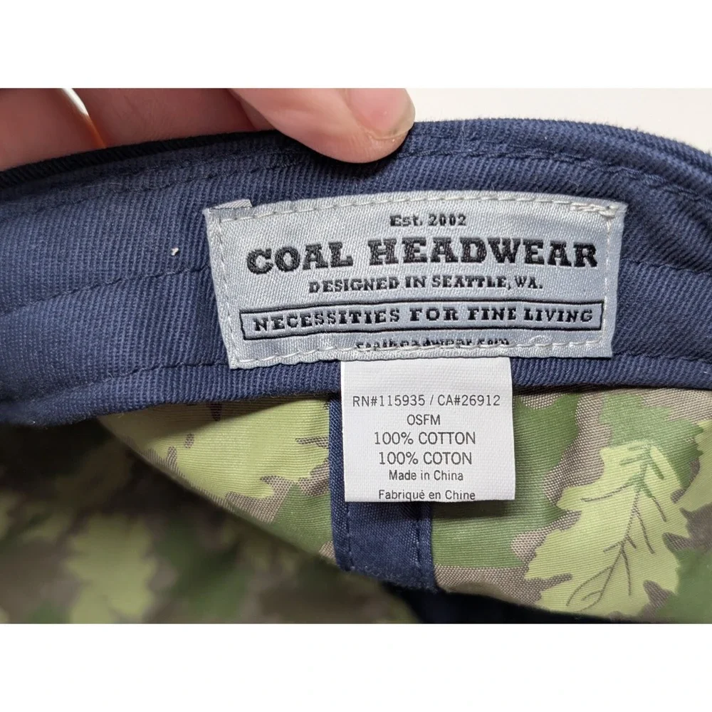 COAL‎ Headwear Men's Blue Embroidered Ram Snapback Ropebill Baseball Hat Cap VTG